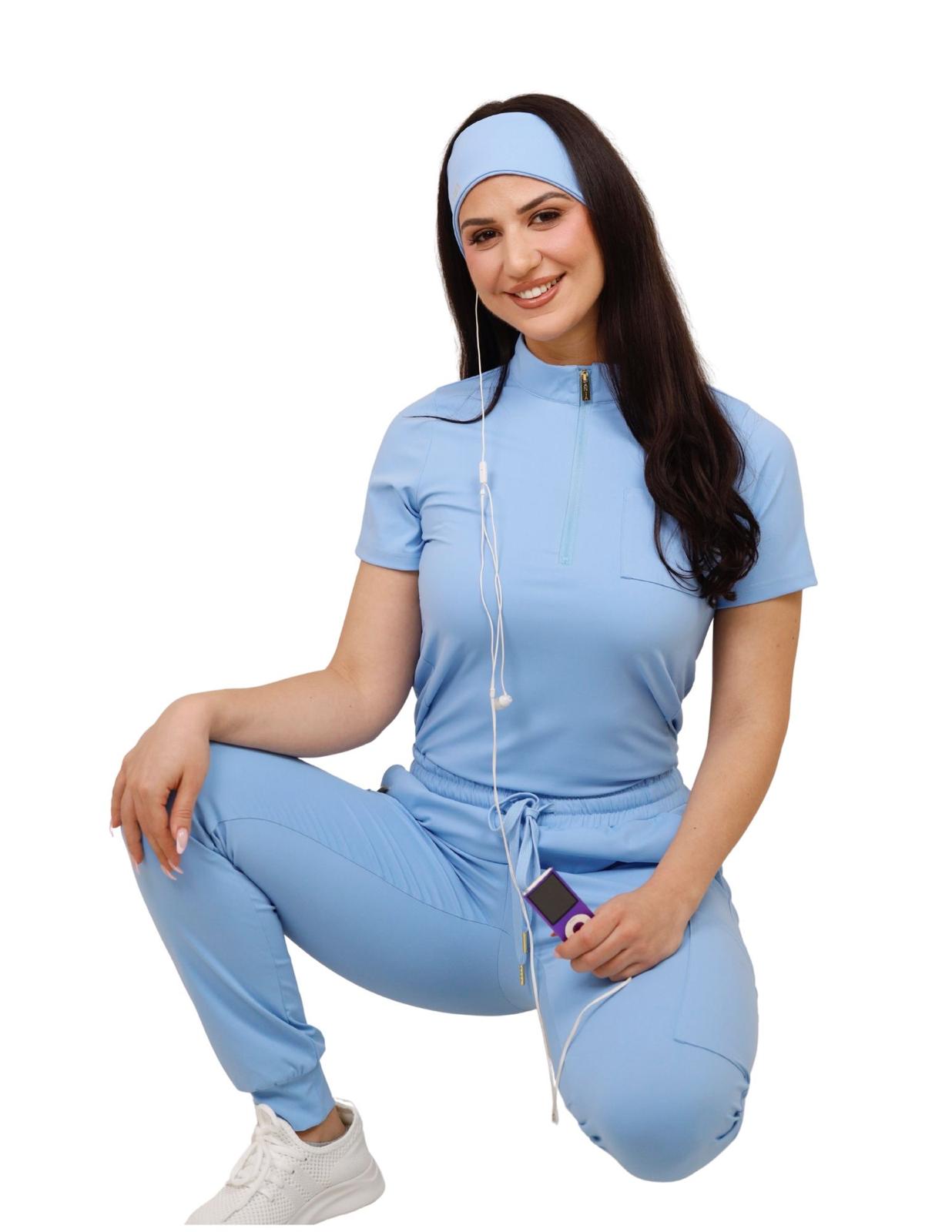 Ceil blue womens scrub jogger pant