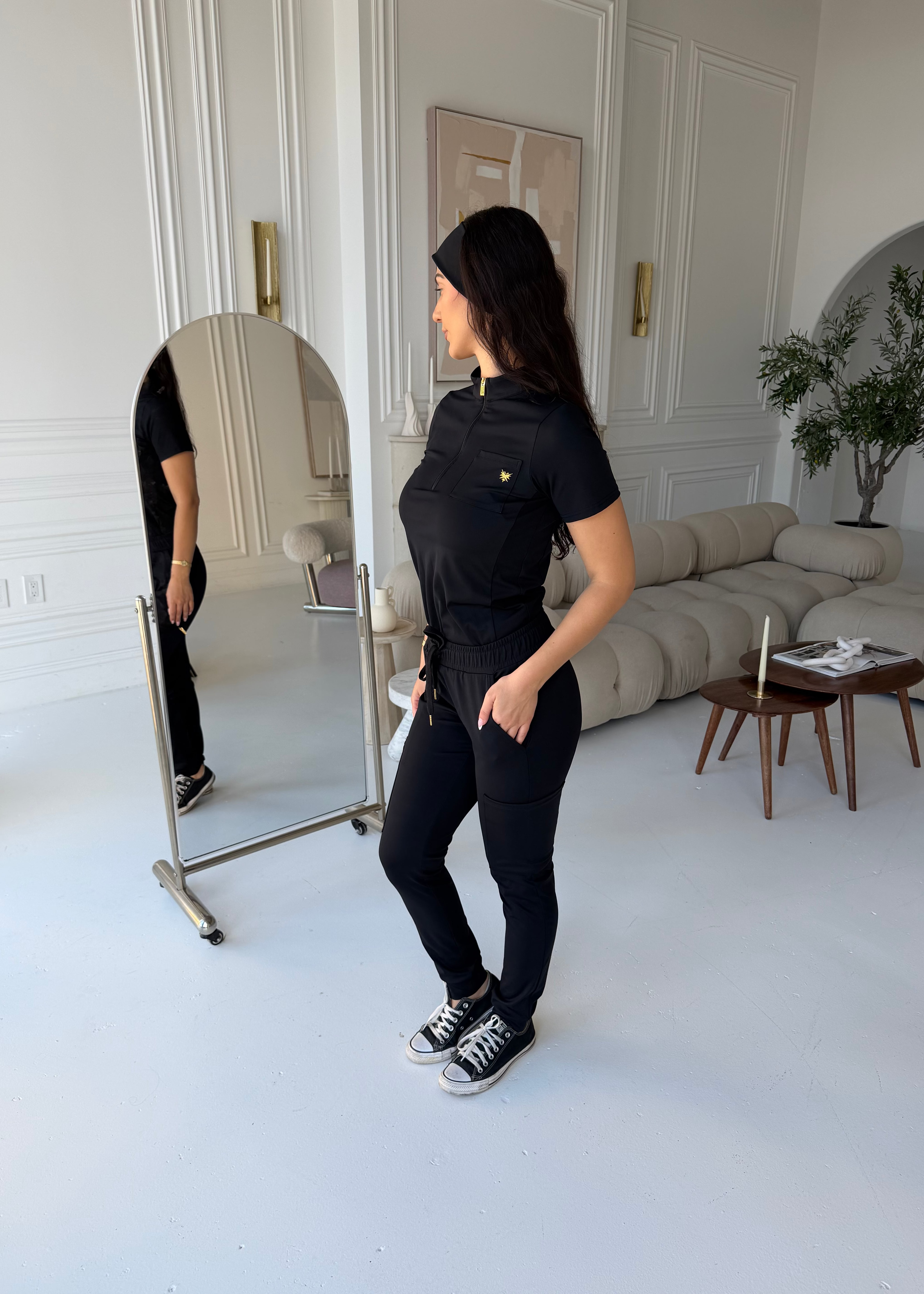 Black Scrub Jogger Pants