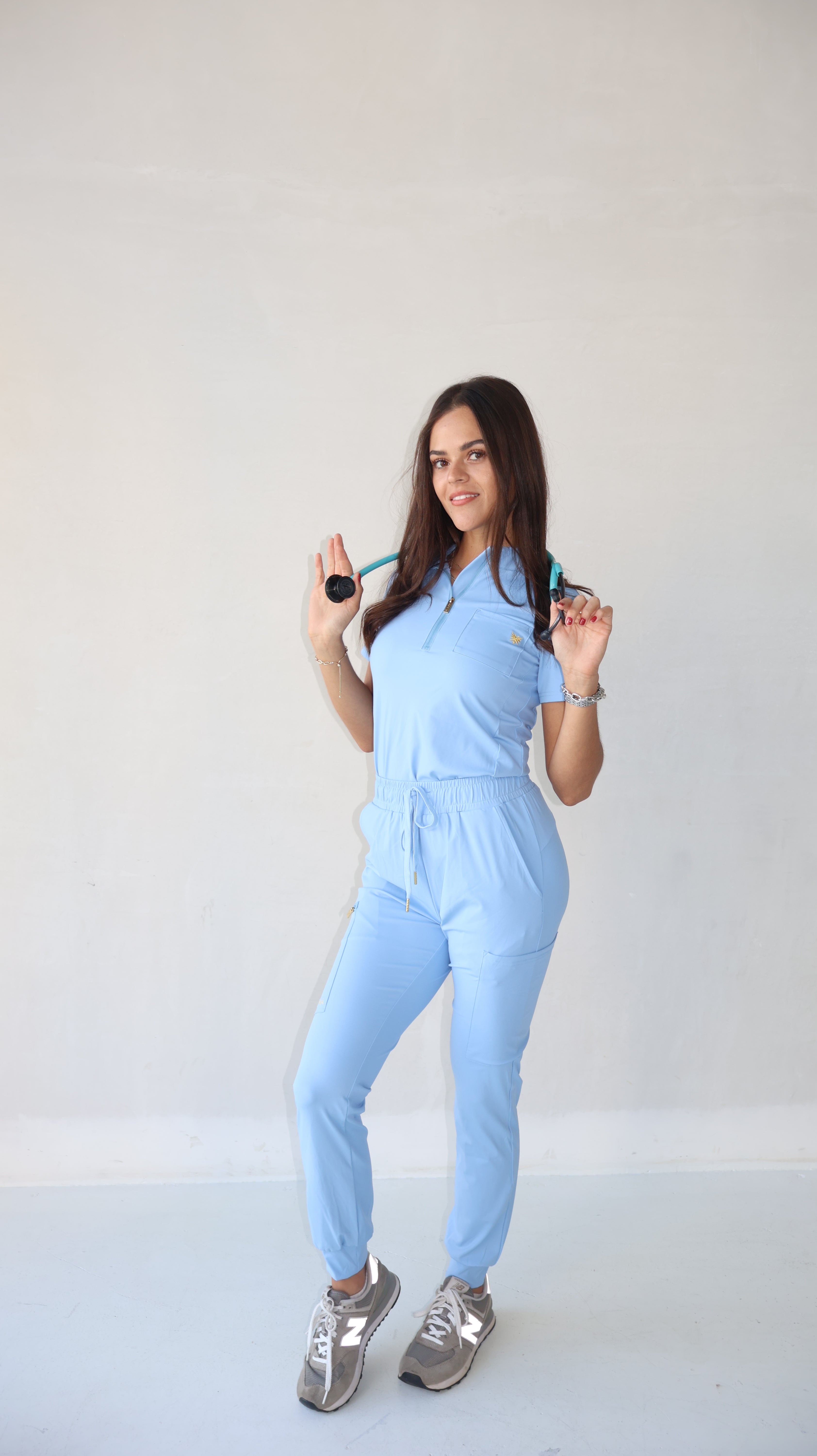 Ceil blue womens scrub jogger pant